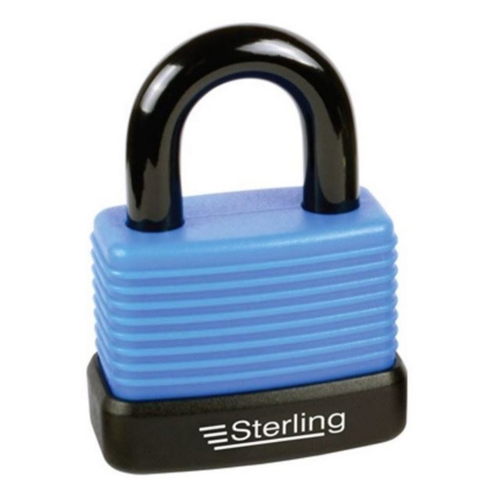 (48mm, Blue/Black) Sterling Padlock with Cover